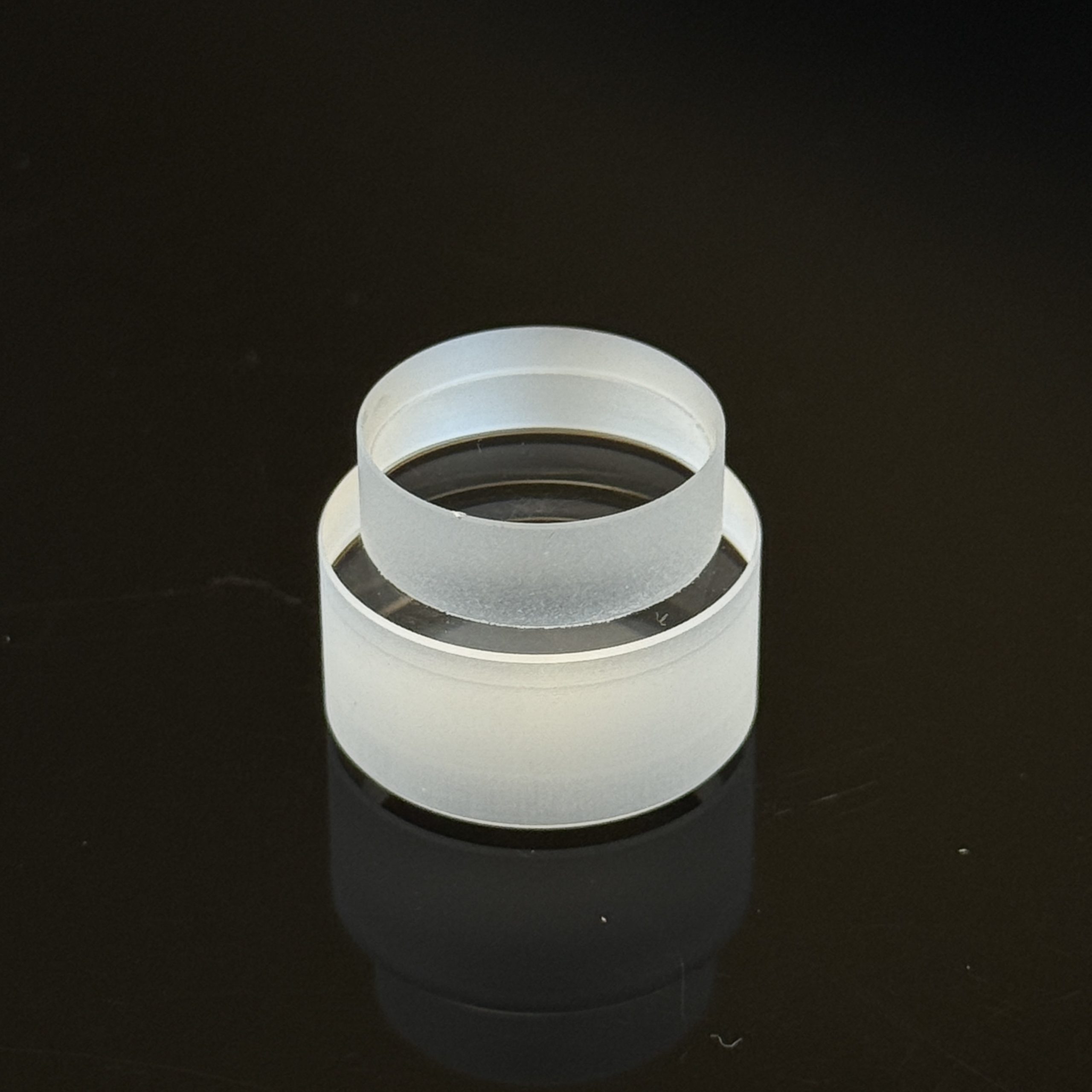 Fused Silica Double-Sided Polished Round Stepped Window