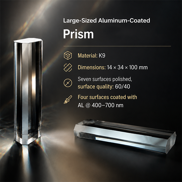 Large-Sized Aluminum-Coated Prism