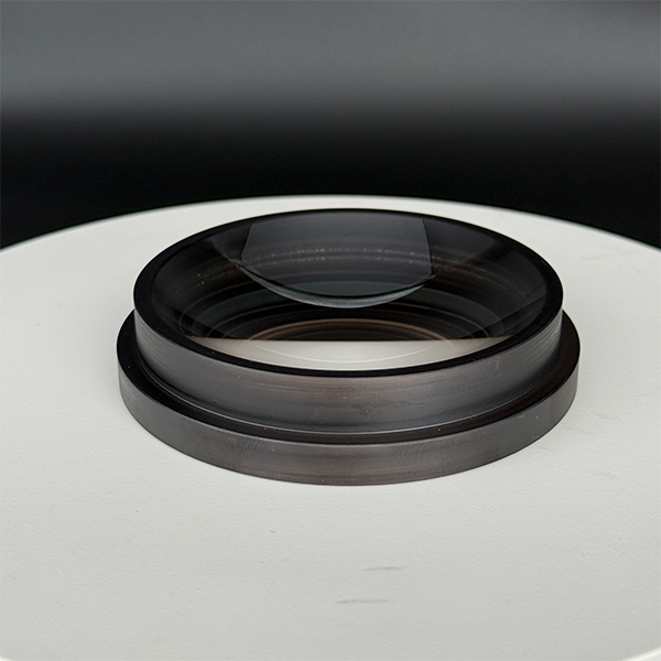 High-Performance S-LAH55VS Plano-Concave Lens – 90mm Diameter, 3mm CT, Uncoated with Blackened Edge for Enhanced Optical Performance